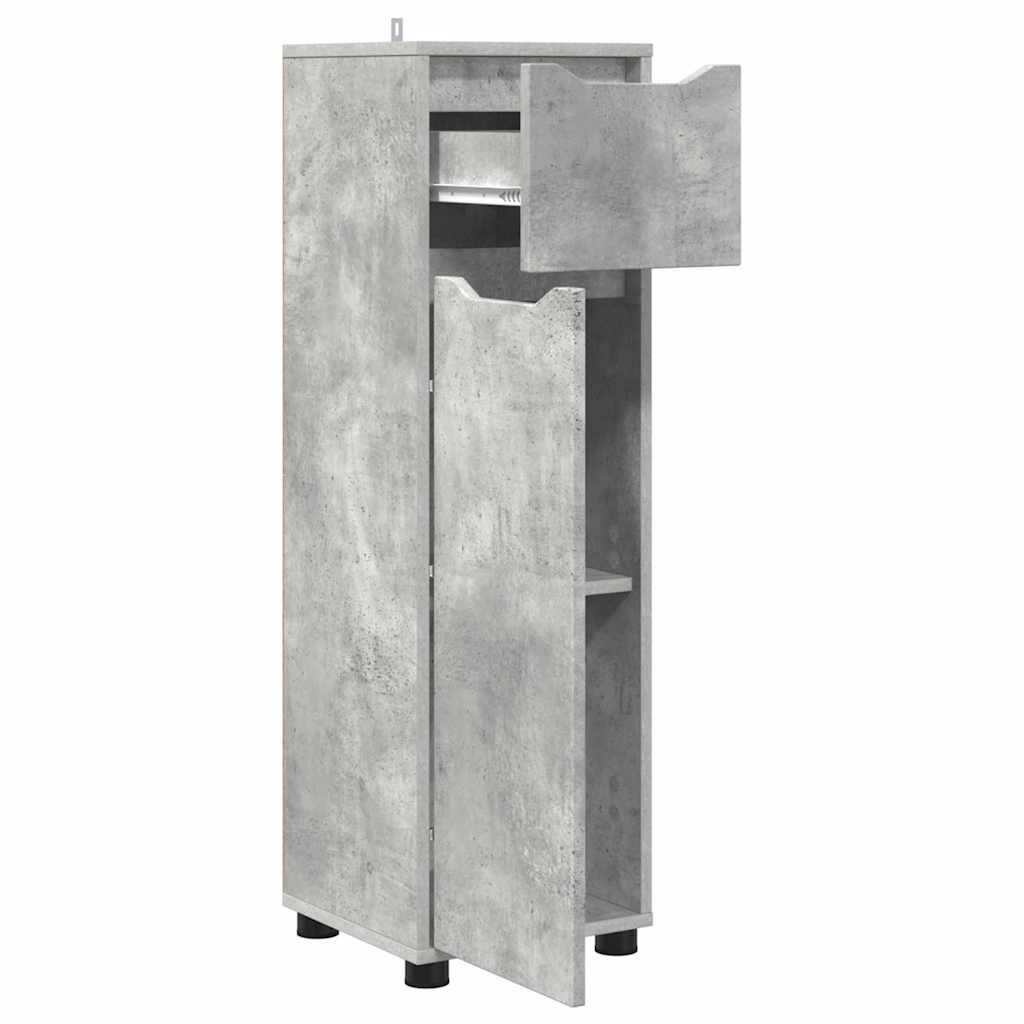 Badeværelsesskab Beton Grå 30,5 x 30 x 101 cm Konstrueret træ
