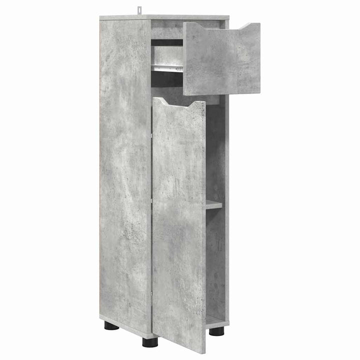 Badeværelsesskab Beton Grå 30,5 x 30 x 101 cm Konstrueret træ