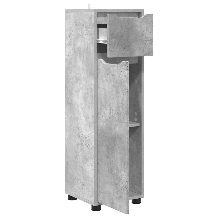 Badeværelsesskab Beton Grå 30,5 x 30 x 101 cm Konstrueret træ
