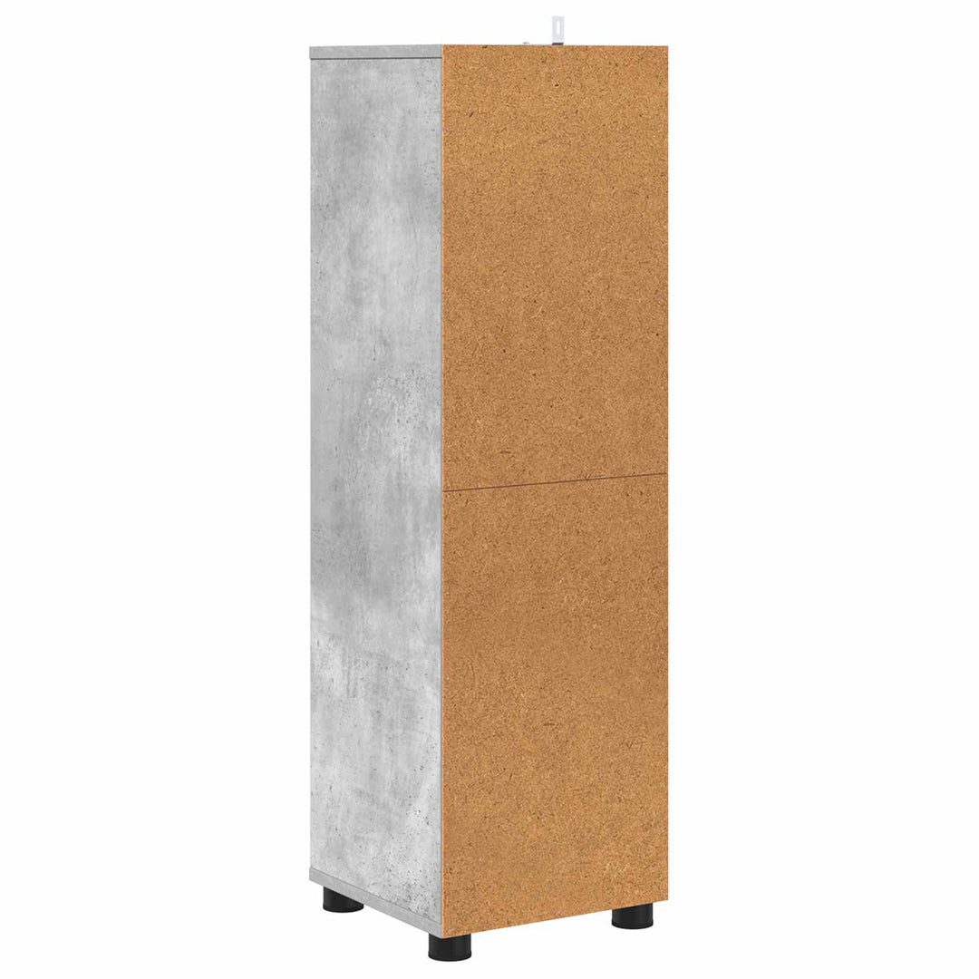 Badeværelsesskab Beton Grå 30,5 x 30 x 101 cm Konstrueret træ