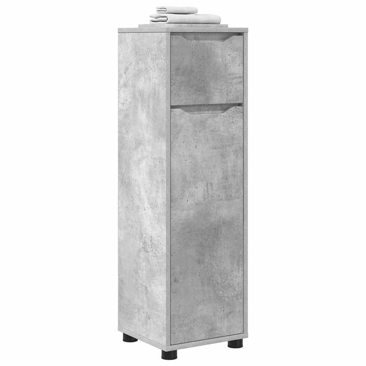 Badeværelsesskab Beton Grå 30,5 x 30 x 101 cm Konstrueret træ
