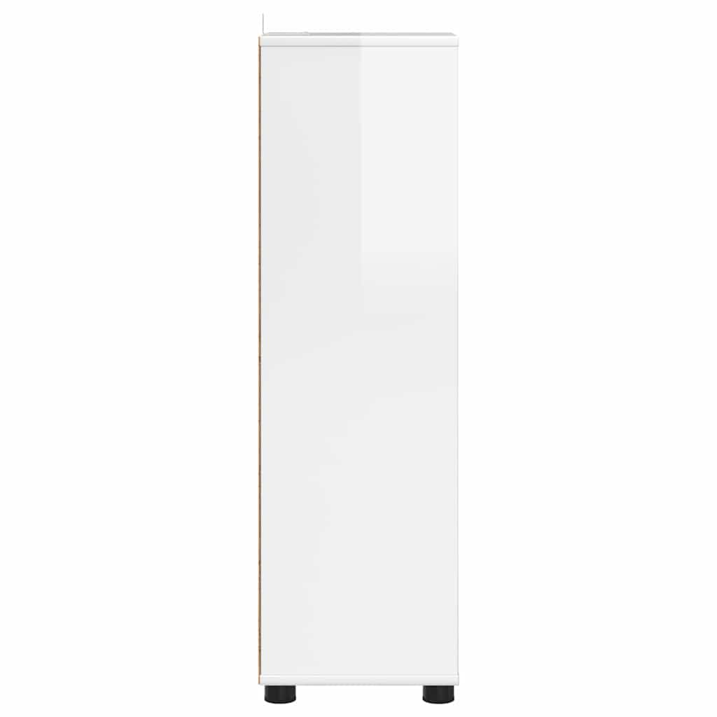 Badeværelsesskab Høj gloss hvid 30,5 x 30 x 101 cm