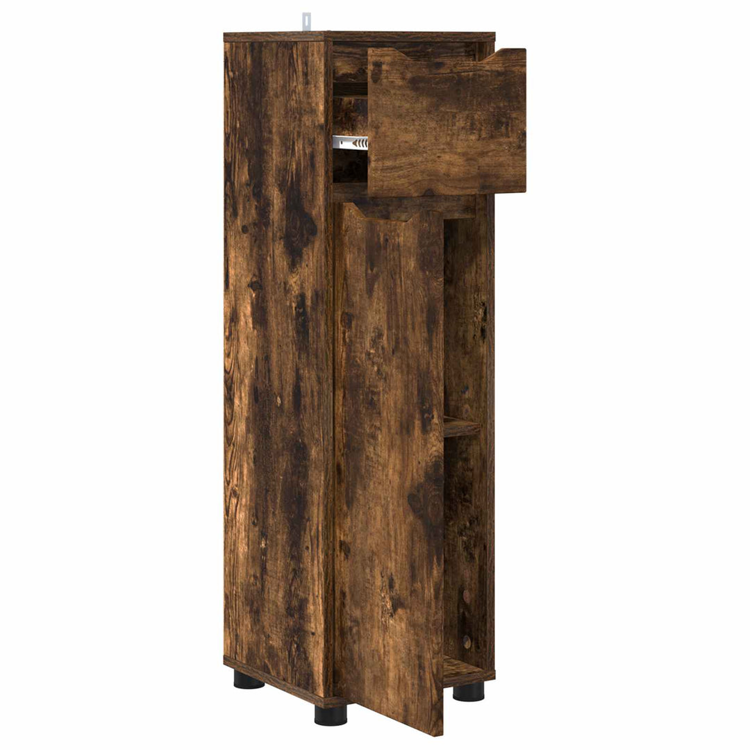 Badeværelsesskab Røget eg 30,5 x 30 x 101 cm Konstrueret træ