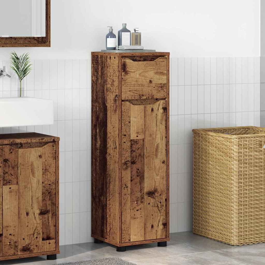 Badeværelsesskab Gammelt træ 30,5 x 30 x 101 cm Konstrueret træ
