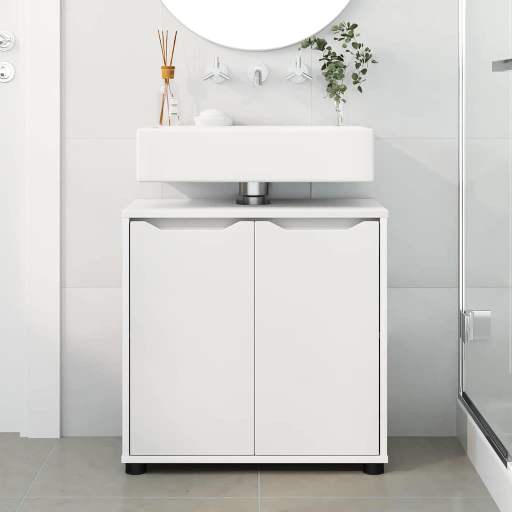 Badeværelse vaskeskab Hvid 60 x 30 x 60 cm Konstrueret træ