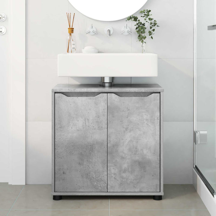Badeværelse vaskeskab Beton Grå 60 x 30 x 60 cm Konstrueret træ