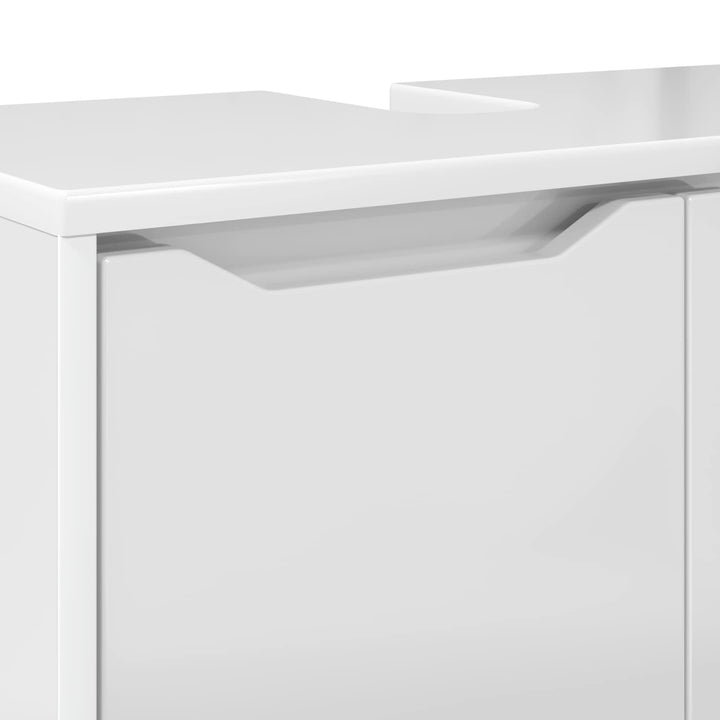 Badeværelse vaskeskab med hylde Høj gloss hvid 60 x 30 x 60 cm