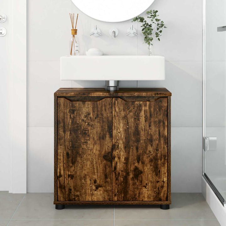 Badeværelse vaskeskab Røget eg 60 x 30 x 60 cm Konstrueret træ
