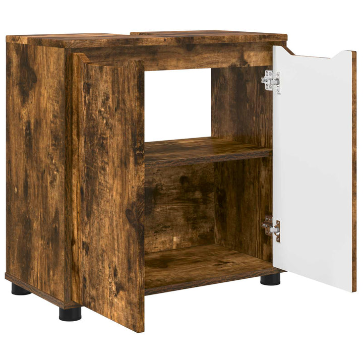 Badeværelse vaskeskab Røget eg 60 x 30 x 60 cm Konstrueret træ