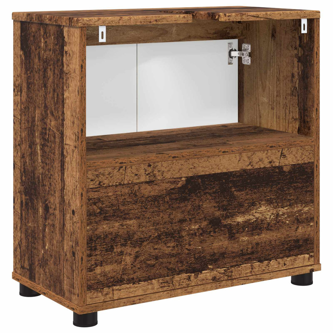 Badeværelse vaskeskab med hylde Gammelt træ 60 x 30 x 60 cm