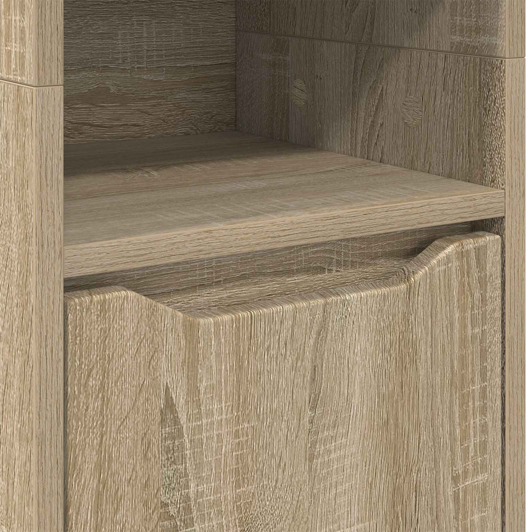 Badeværelsesskab Sonoma eg 30,5 x 30 x 195 cm Konstrueret træ