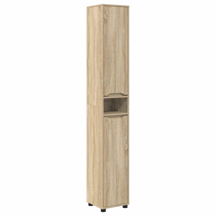Badeværelsesskab Sonoma eg 30,5 x 30 x 195 cm Konstrueret træ