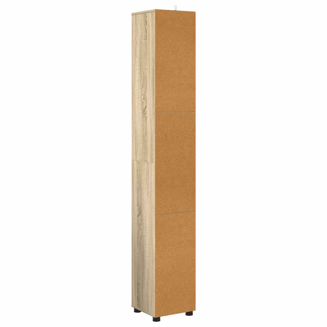 Badeværelsesskab Sonoma eg 30,5 x 30 x 195 cm Konstrueret træ