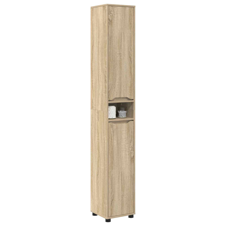 Badeværelsesskab Sonoma eg 30,5 x 30 x 195 cm Konstrueret træ
