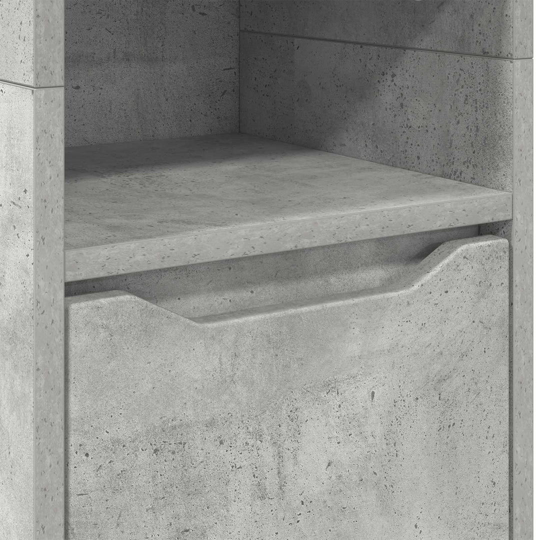 Badeværelsesskab Beton Grå 30,5 x 30 x 195 cm Konstrueret træ