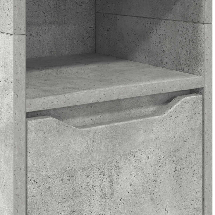 Badeværelsesskab Beton Grå 30,5 x 30 x 195 cm Konstrueret træ
