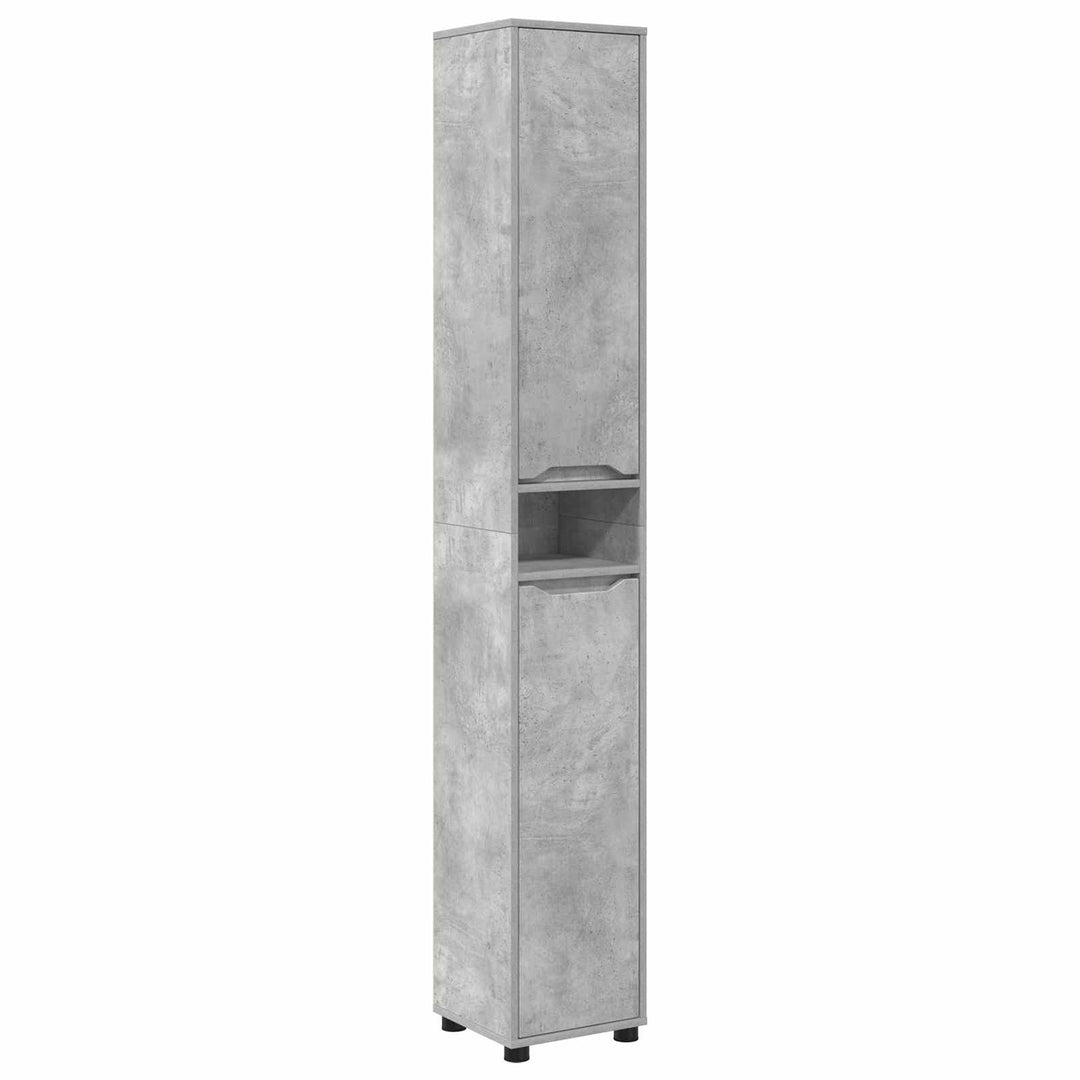 Badeværelsesskab Beton Grå 30,5 x 30 x 195 cm Konstrueret træ