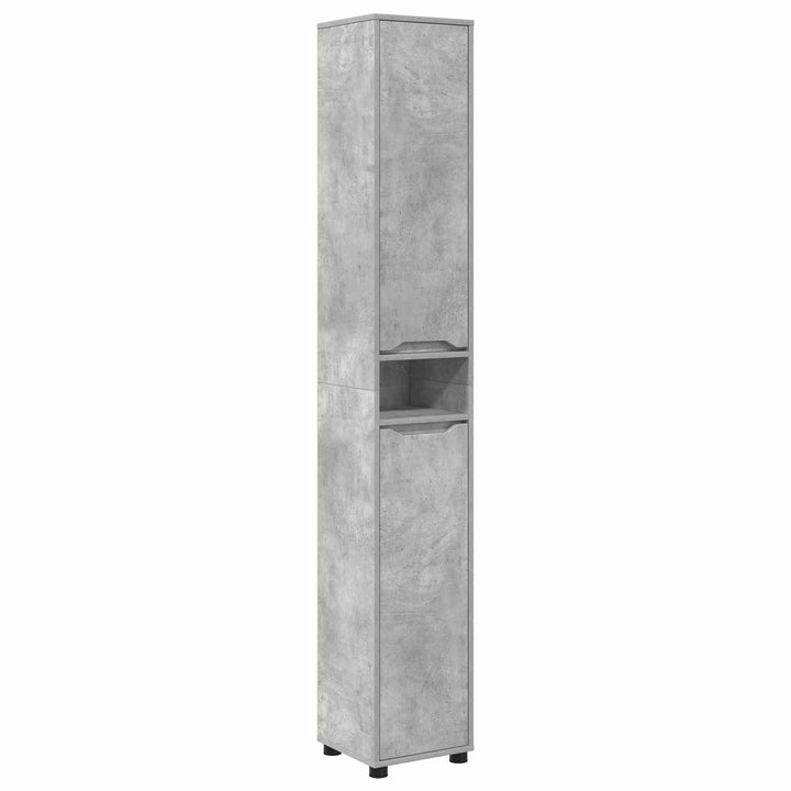 Badeværelsesskab Beton Grå 30,5 x 30 x 195 cm Konstrueret træ