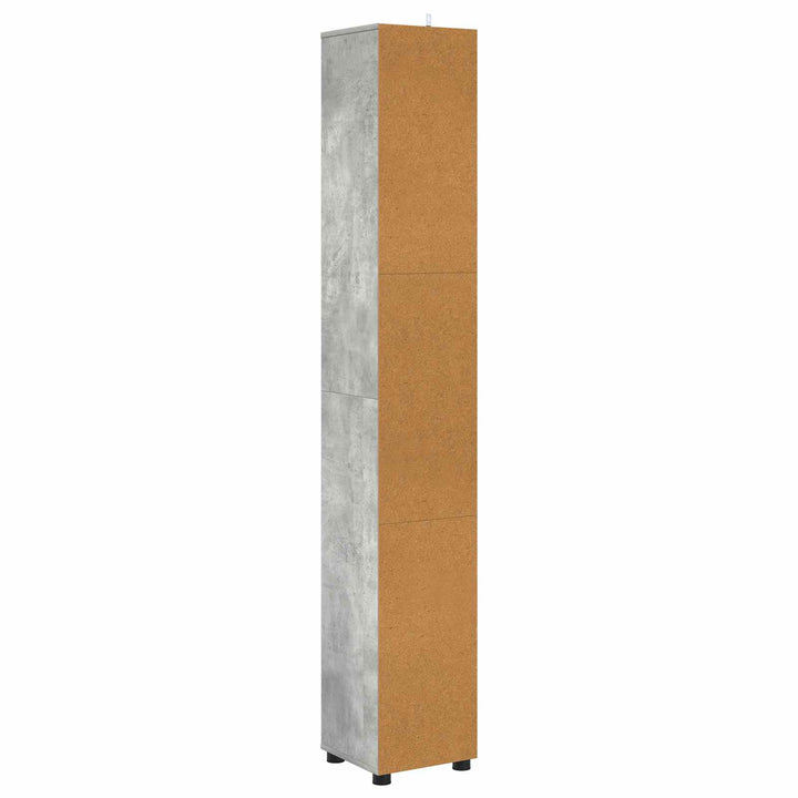 Badeværelsesskab Beton Grå 30,5 x 30 x 195 cm Konstrueret træ