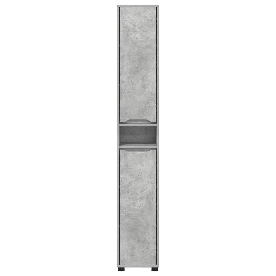 Badeværelsesskab Beton Grå 30,5 x 30 x 195 cm Konstrueret træ