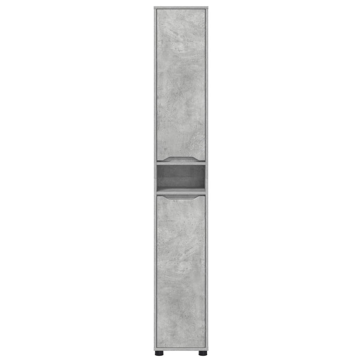 Badeværelsesskab Beton Grå 30,5 x 30 x 195 cm Konstrueret træ