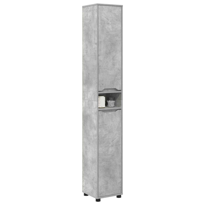 Badeværelsesskab Beton Grå 30,5 x 30 x 195 cm Konstrueret træ