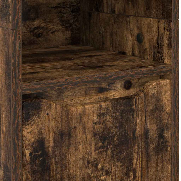 Badeværelsesskab Røget eg 30,5 x 30 x 195 cm Konstrueret træ