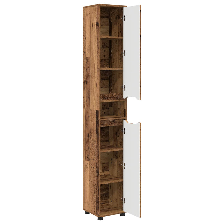 Badeværelsesskab Gammelt træ 30,5 x 30 x 195 cm Konstrueret træ