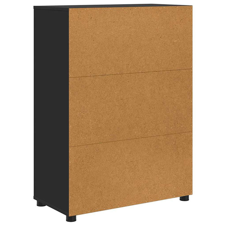 Badeværelsesskab Sort 72,5 x 36,5 x 100 cm Konstrueret træ