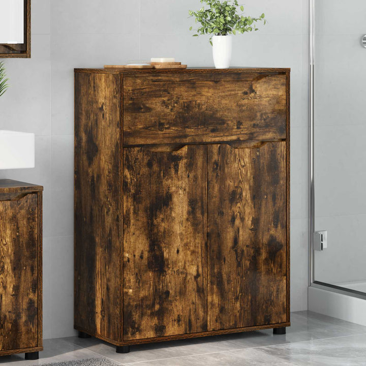Badeværelsesskab Røget eg 72,5 x 36,5 x 100 cm Konstrueret træ