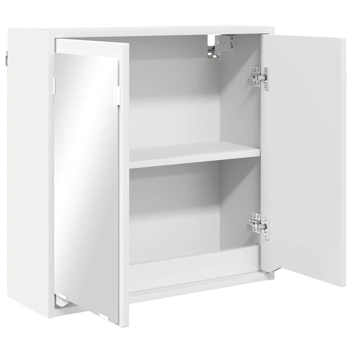 Badeværelsesspejlskab Hvid 60 x 20 x 60 cm Konstrueret træ