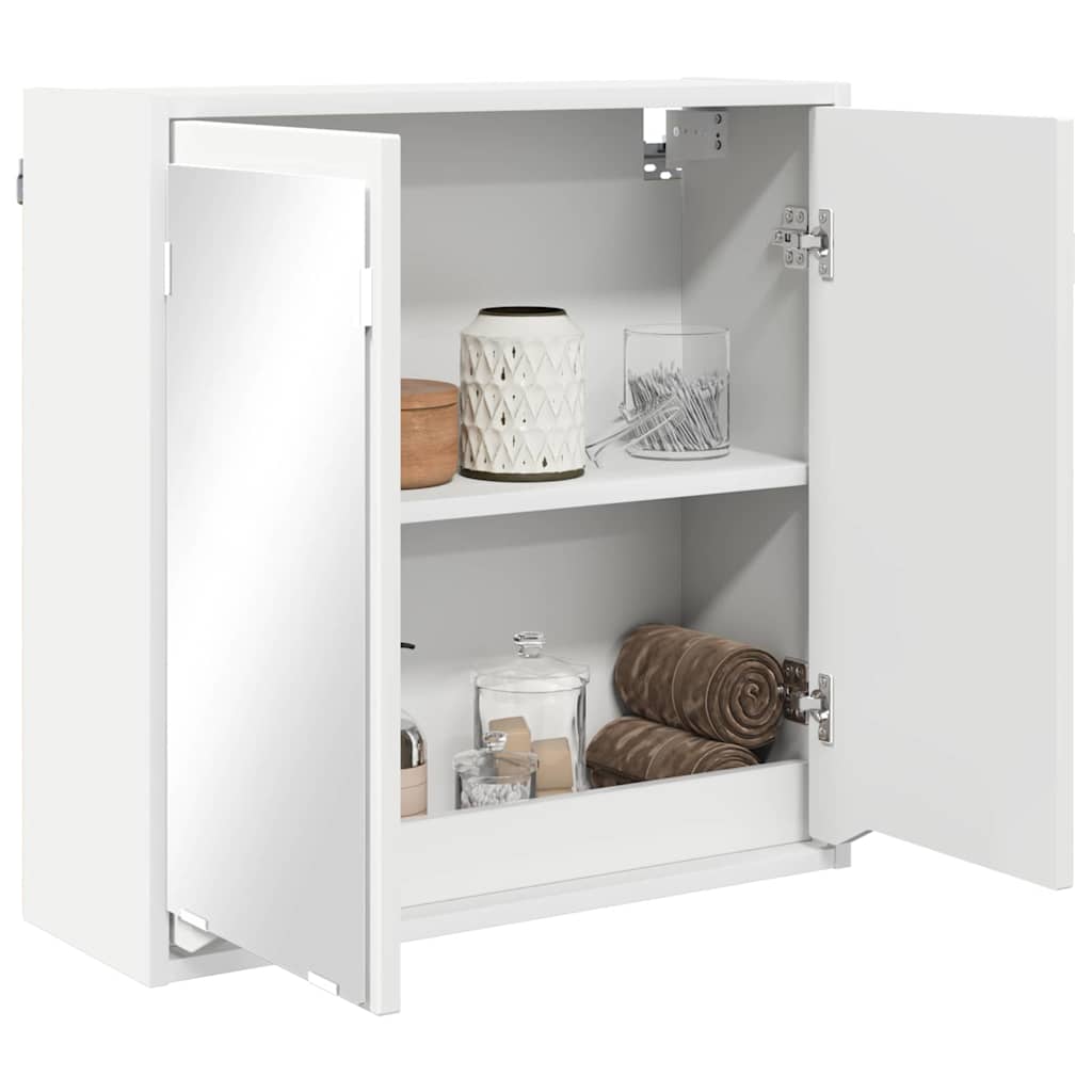 Badeværelsesspejlskab Hvid 60 x 20 x 60 cm Konstrueret træ