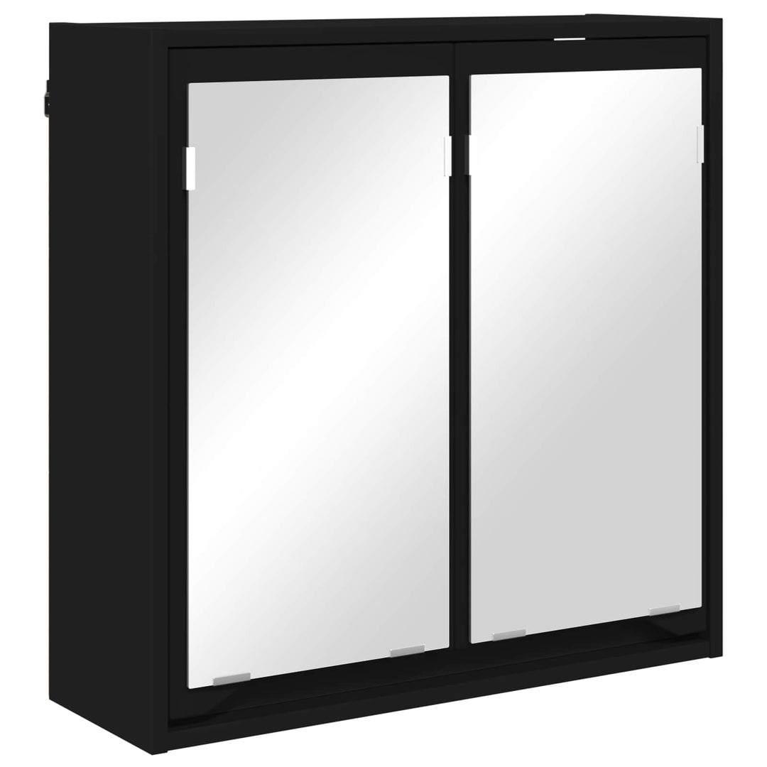Badeværelsesspejlskab Sort 60 x 20 x 60 cm Konstrueret træ