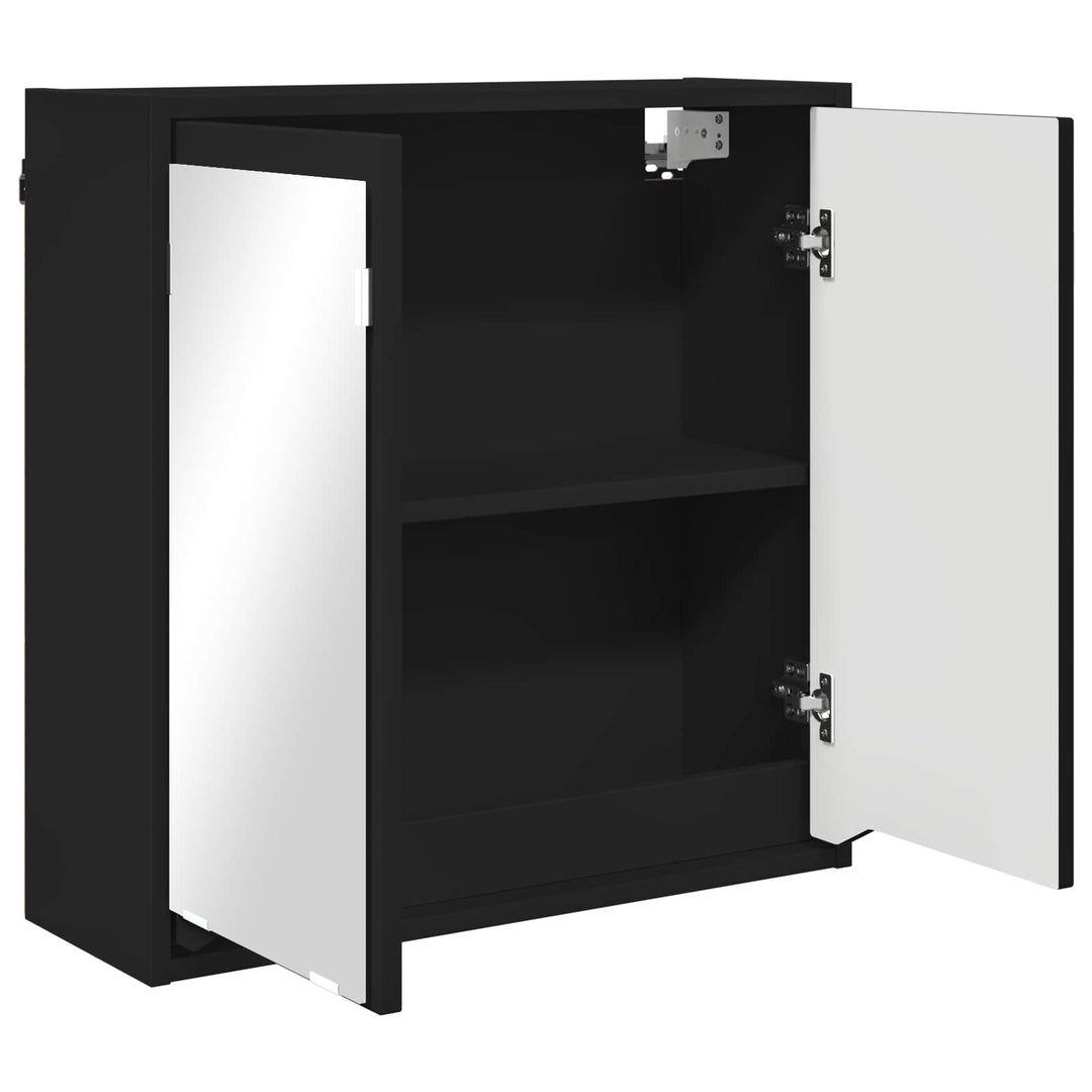 Badeværelsesspejlskab Sort 60 x 20 x 60 cm Konstrueret træ