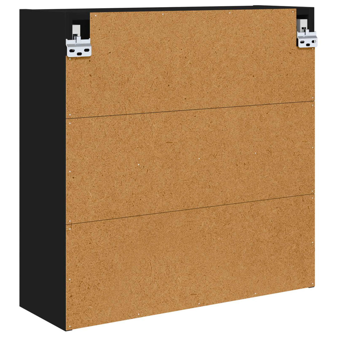 Badeværelsesspejlskab Sort 60 x 20 x 60 cm Konstrueret træ