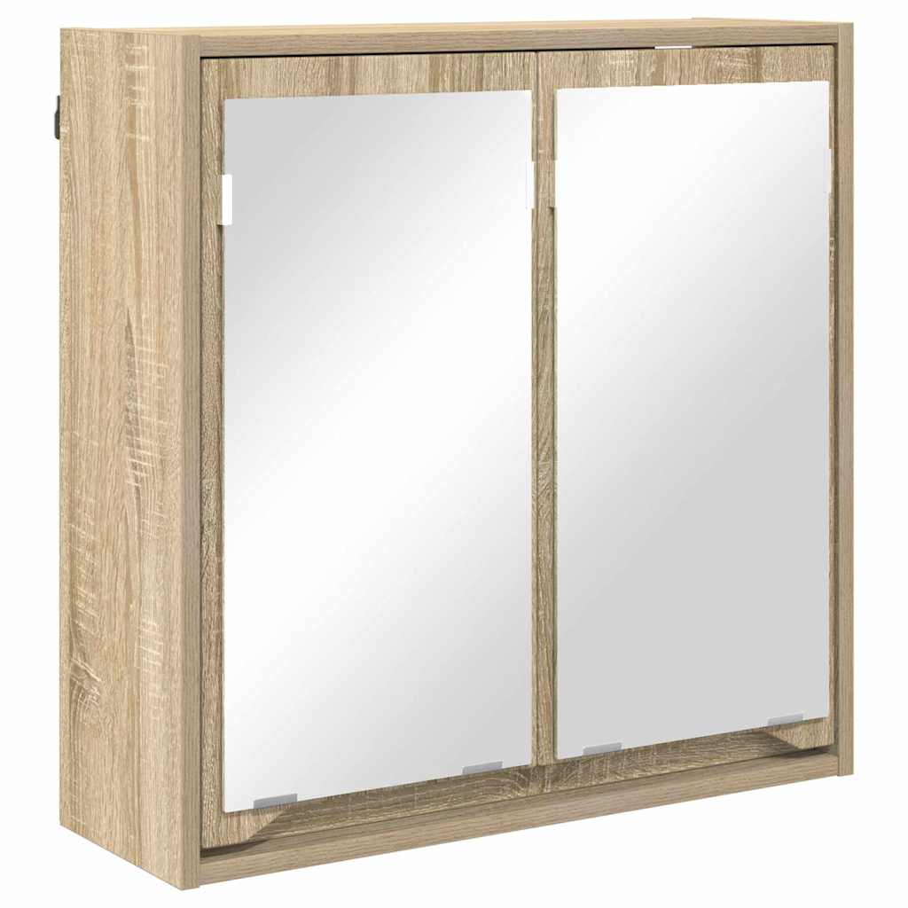 Badeværelsesspejlskab Sonoma eg 60 x 20 x 60 cm Konstrueret træ