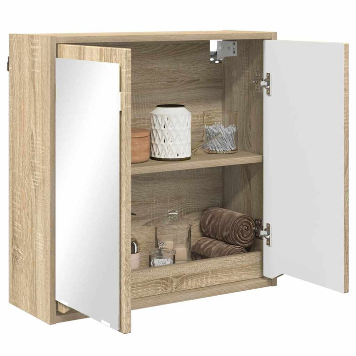 Badeværelsesspejlskab Sonoma eg 60 x 20 x 60 cm Konstrueret træ