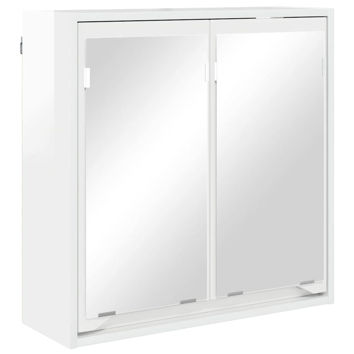 Badeværelsesspejlskab med hylde Høj gloss hvid 60 x 20 x 60 cm