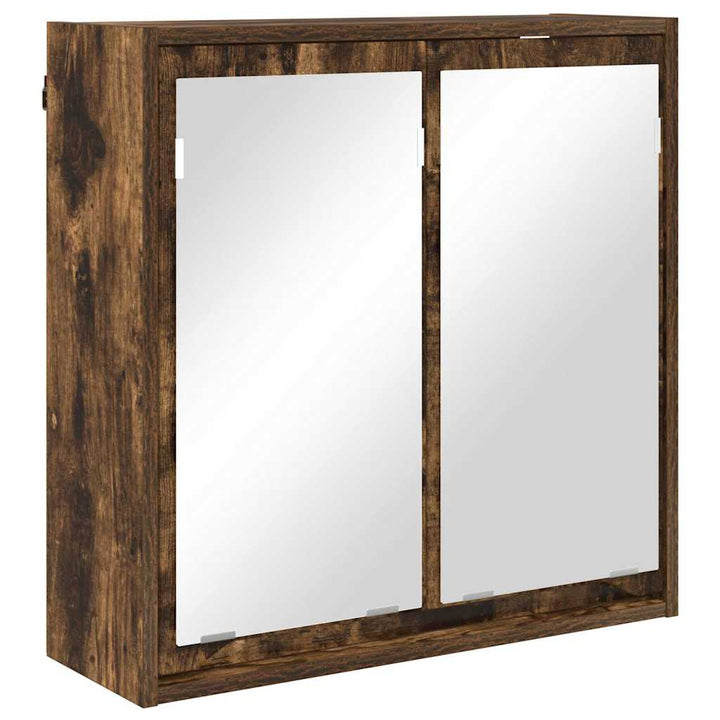 Badeværelsesspejlskab Røget eg 60 x 20 x 60 cm Konstrueret træ