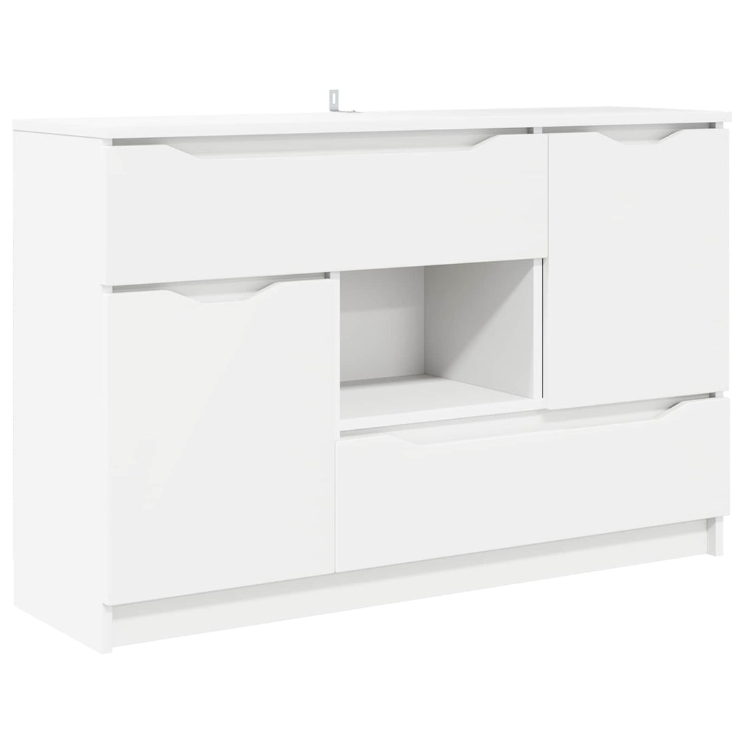 Sideboard med skuffe Hvid 100 x 30 x 65,6 Konstrueret træ