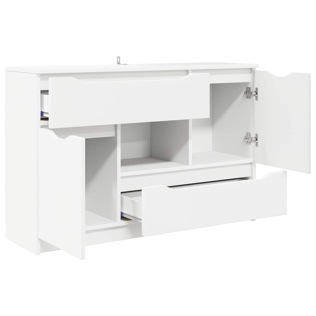 Sideboard med skuffe Hvid 100 x 30 x 65,6 Konstrueret træ