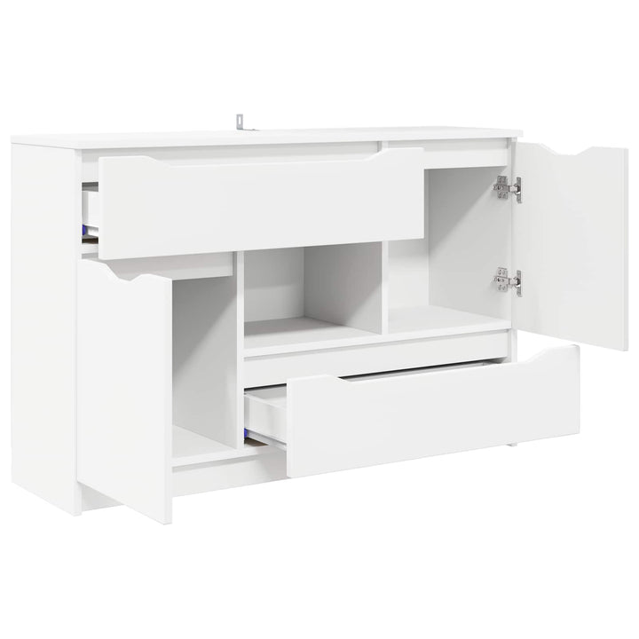 Sideboard med skuffe Hvid 100 x 30 x 65,6 Konstrueret træ