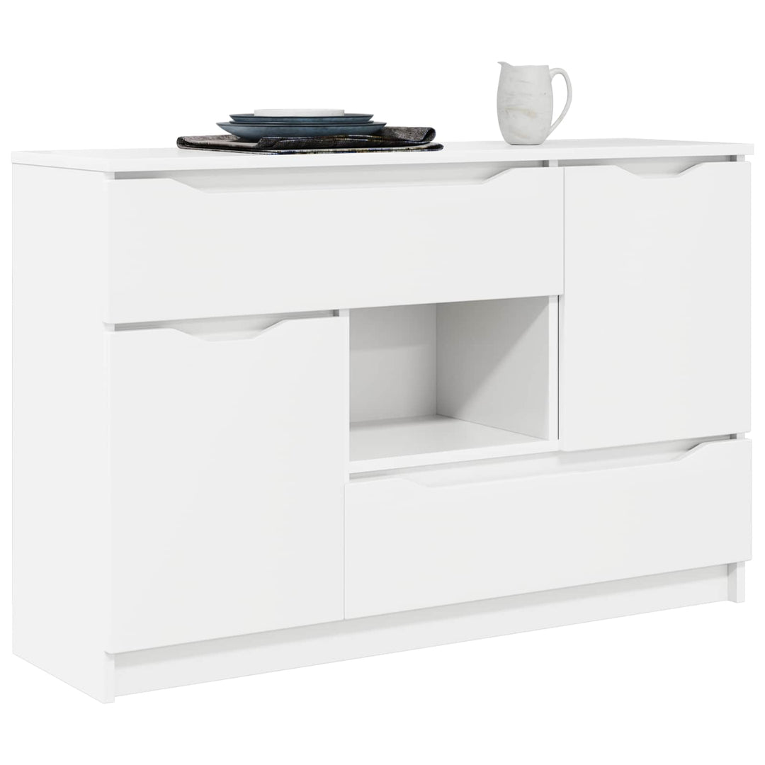 Sideboard med skuffe Hvid 100 x 30 x 65,6 Konstrueret træ