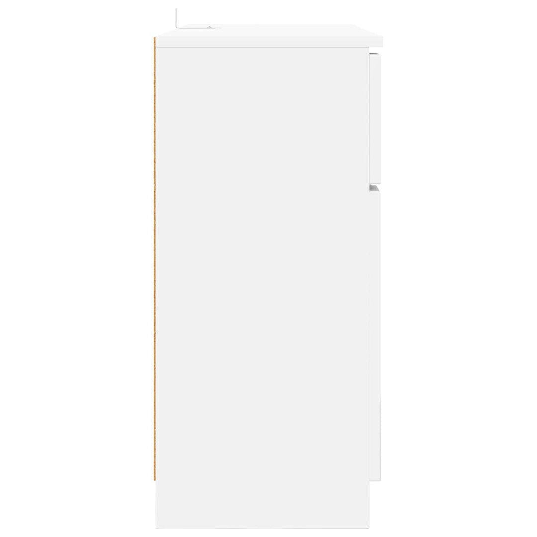 Sideboard med skuffe Hvid 100 x 30 x 65,6 Konstrueret træ