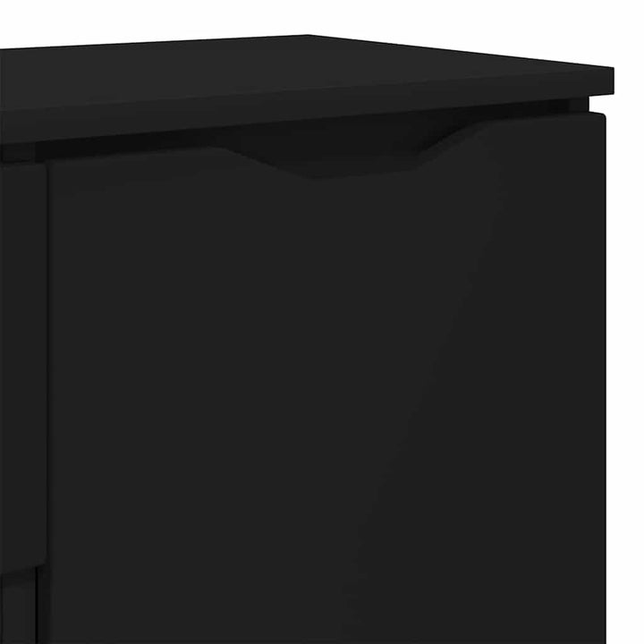 Sideboard med skuffe Sort 100 x 30 x 65,6 Konstrueret træ