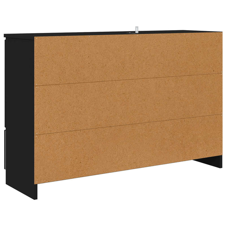 Sideboard Sort 100 x 30 x 65,6 Konstrueret træ