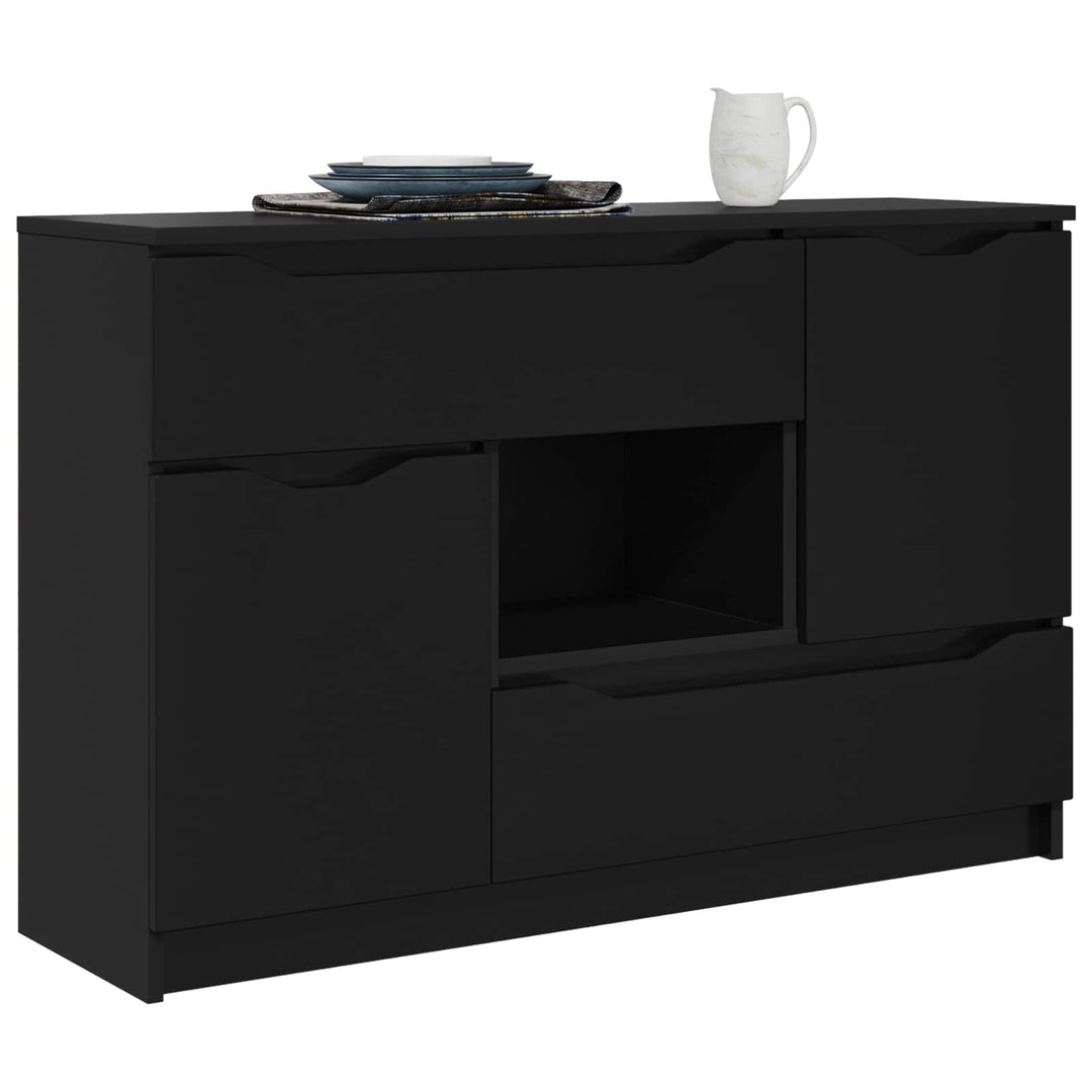 Sideboard Sort 100 x 30 x 65,6 Konstrueret træ