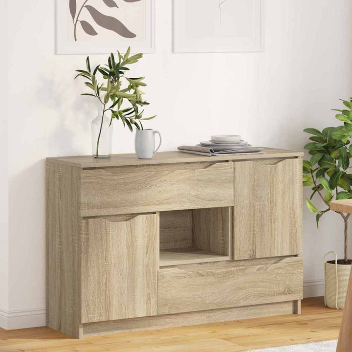 Sideboard med skuffe Sonoma eg 100 x 30 x 65,6 Konstrueret træ