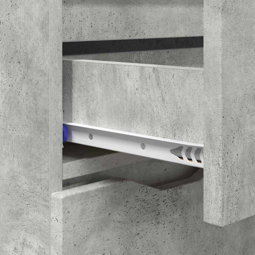 Sideboard med skuffe Beton Grå 100 x 30 x 65,6 Konstrueret træ
