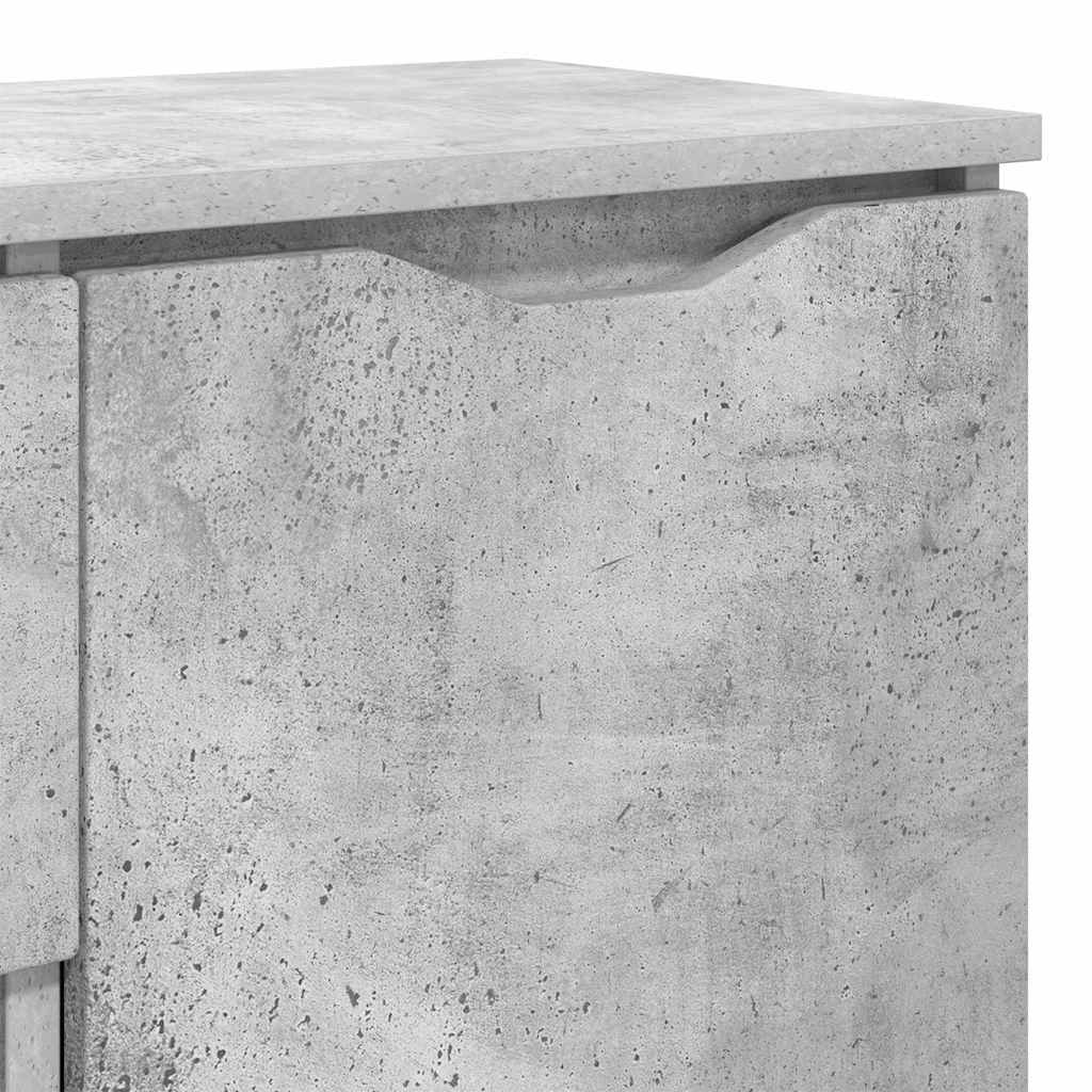 Sideboard med skuffe Beton Grå 100 x 30 x 65,6 Konstrueret træ